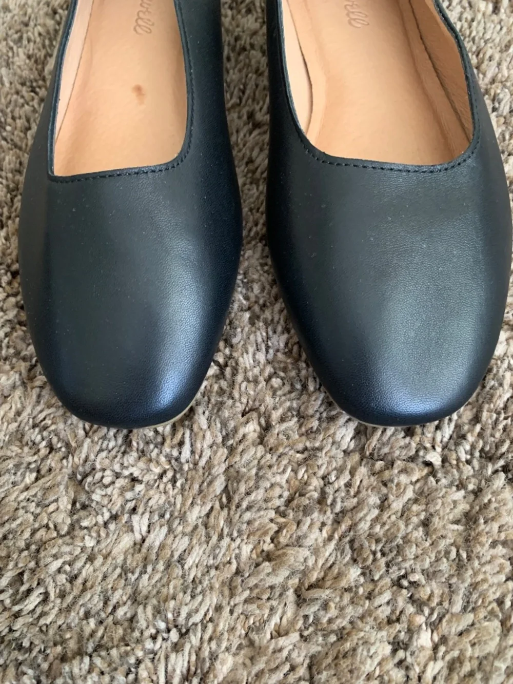 Madewell Black Cory Ballet Flats 7.5 Leather Classic Casual Career Shoes - Picture 4 of 12